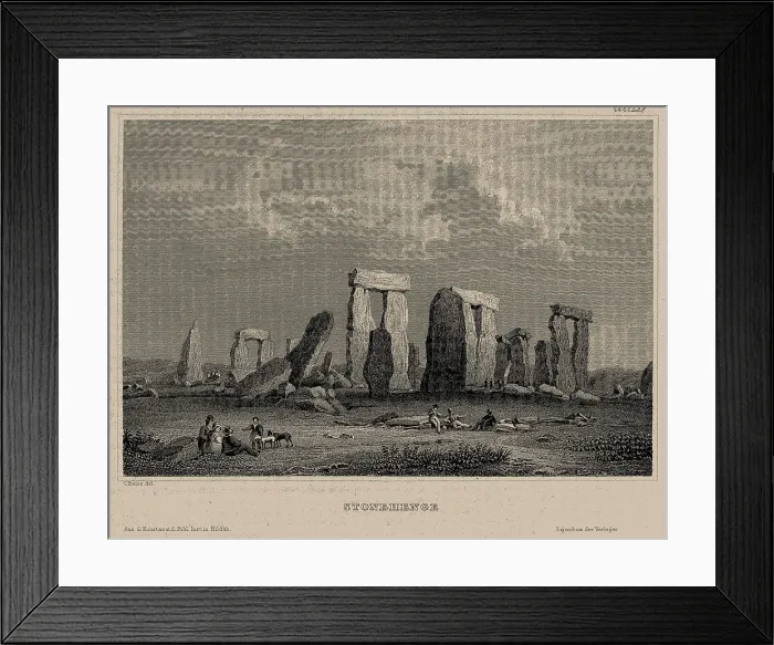 Framed Print : Stonehenge, 1843. Creator: Reiss, Carl (active 1842-1860) Framed Print : Stonehenge, 1843. Creator: Reiss, Carl (active 1842-1860)