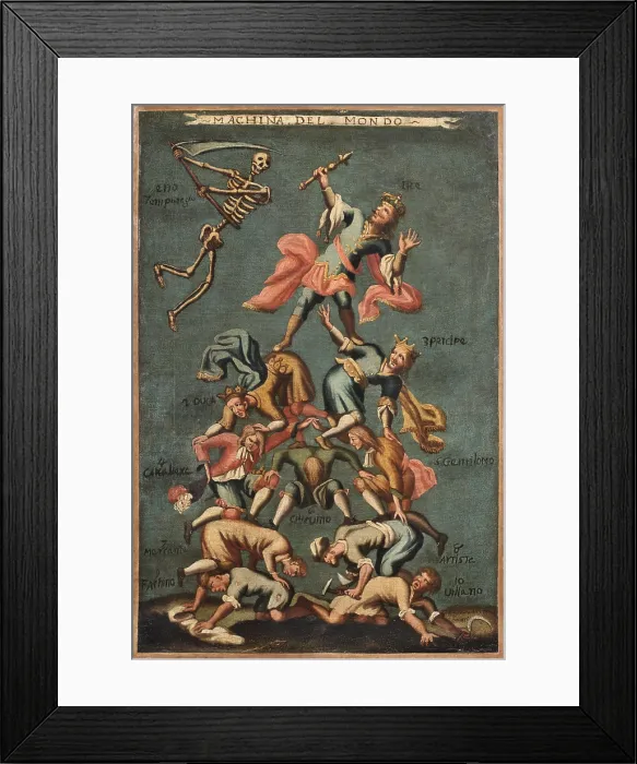 Framed Print : Machina del mondo, um 1700. Creator: Mitelli, Giuseppe Maria, (Follower) Framed Print : Machina del mondo, um 1700. Creator: Mitelli, Giuseppe Maria, (Follower)