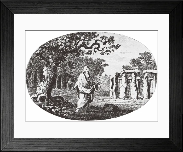 Framed Print : A druid with a scythe. Creator: Anonymous Framed Print : A druid with a scythe. Creator: Anonymous