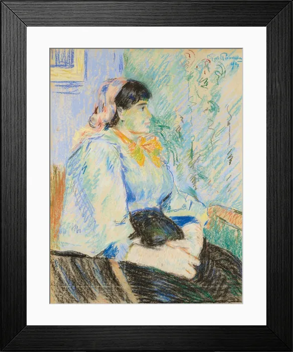 Framed Print : Jeune femme assise, 1895. Creator: Guillaumin, Jean-Baptiste Armand (1841-1927) Framed Print : Jeune femme assise, 1895. Creator: Guillaumin, Jean-Baptiste Armand (1841-1927)