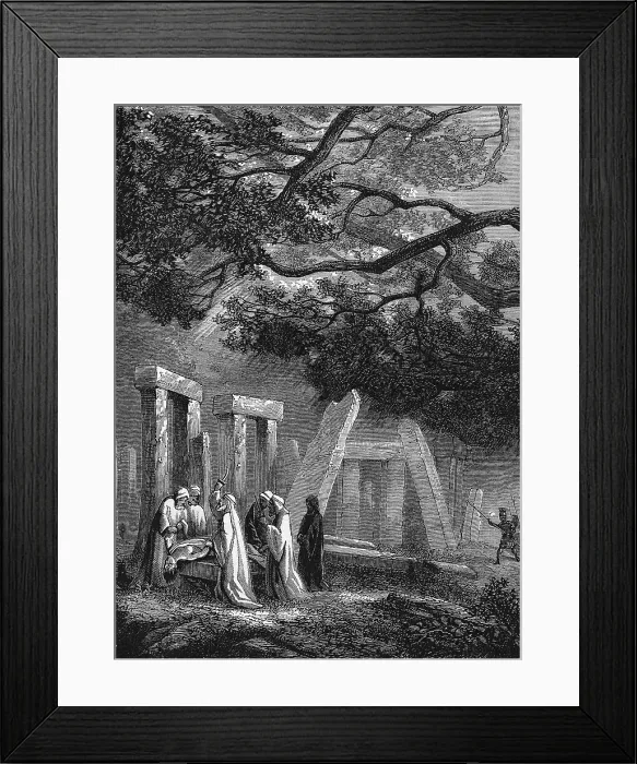 Framed Print : Druids Last Sacrifice, 1887. Creator: Anonymous Framed Print : Druids Last Sacrifice, 1887. Creator: Anonymous