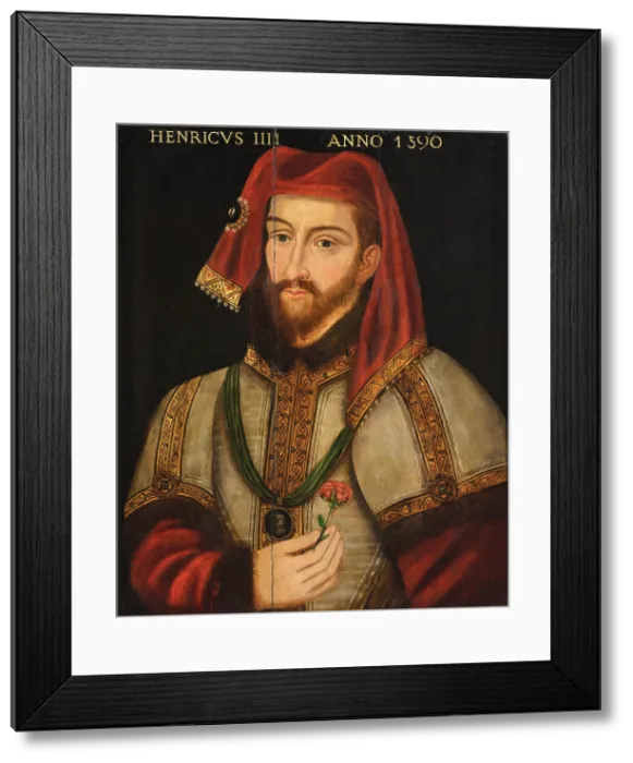 Framed Print : Portrait of King Henry IV of England (1367-1413) with a rose. Creator: Scrots (Scrotes), William (Guillim), (after) Framed Print : Portrait of King Henry IV of England (1367-1413) with a rose. Creator: Scrots (Scrotes), William (Guillim), (after)
