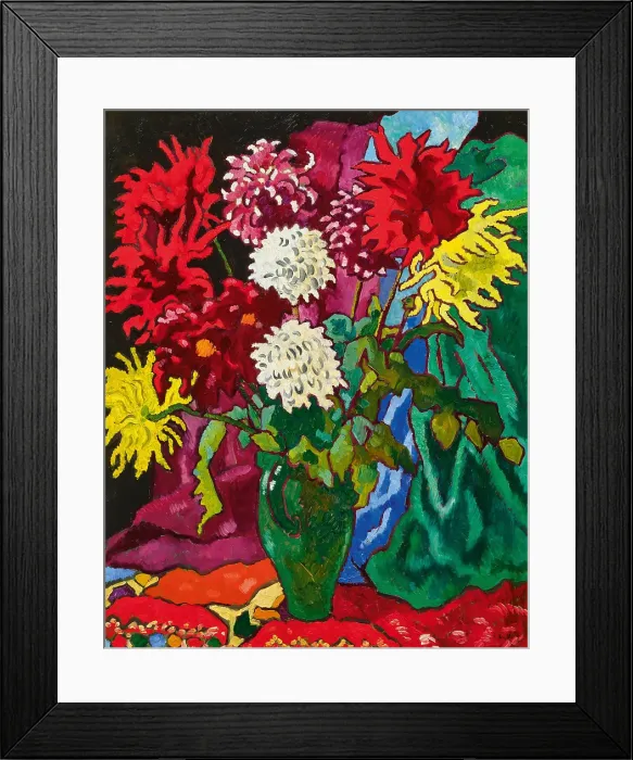 Framed Print : Dahlias, cruche verte, 1942. Creator: Valtat, Louis (1869-1952) Framed Print : Dahlias, cruche verte, 1942. Creator: Valtat, Louis (1869-1952)
