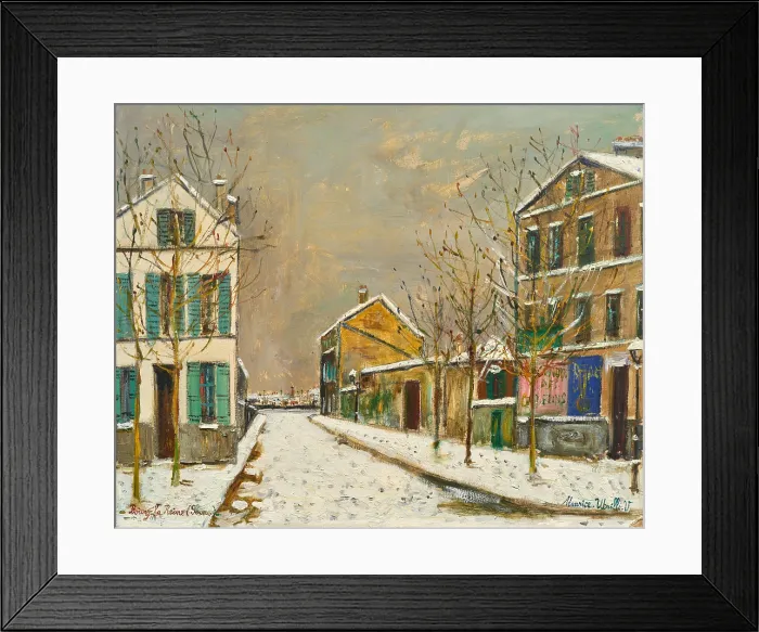 Framed Print : Bourg-la-Reine sous la neige, c1927. Creator: Utrillo, Maurice (1883-1955) Framed Print : Bourg-la-Reine sous la neige, c1927. Creator: Utrillo, Maurice (1883-1955)