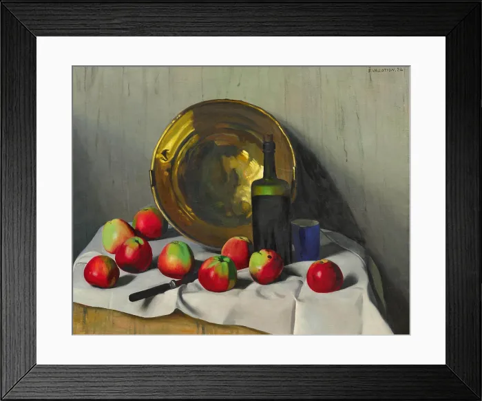 Framed Print : Bassine de cuivre et pommes, 1924. Creator: Vallotton, Felix Edouard (1865-1925) Framed Print : Bassine de cuivre et pommes, 1924. Creator: Vallotton, Felix Edouard (1865-1925)