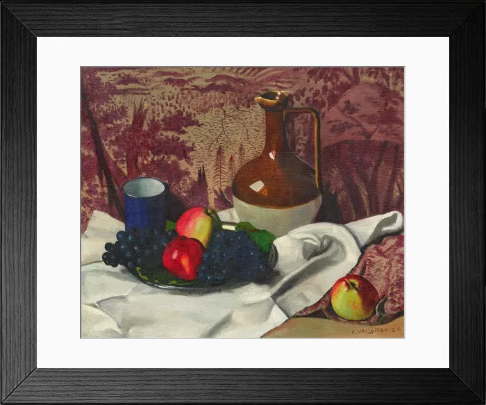Framed Print : Jug and fruit, 1924. Creator: Vallotton, Felix Edouard (1865-1925) Framed Print : Jug and fruit, 1924. Creator: Vallotton, Felix Edouard (1865-1925)