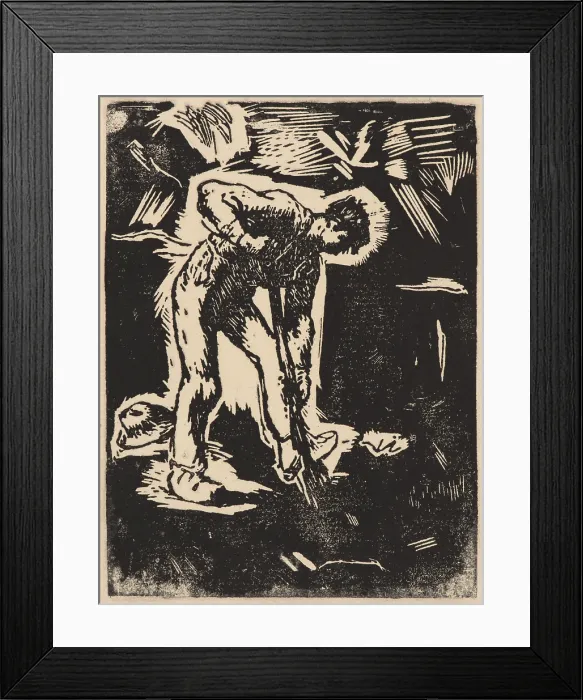 Framed Print : Peasant Digging (Becheur au travail), 1863. Creator: Millet, Jean-Francois (1814-1875) Framed Print : Peasant Digging (Becheur au travail), 1863. Creator: Millet, Jean-Francois (1814-1875)