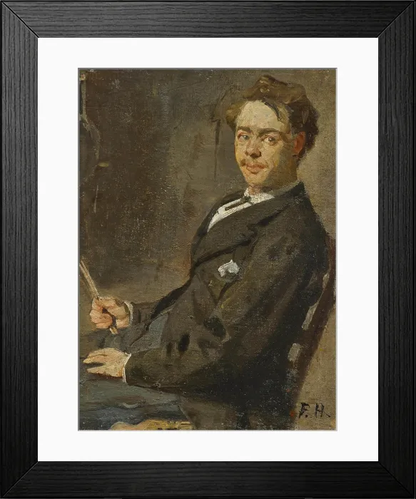 Framed Print : Self-portrait, c1878. Creator: Hodler, Ferdinand (1853-1918) Framed Print : Self-portrait, c1878. Creator: Hodler, Ferdinand (1853-1918)