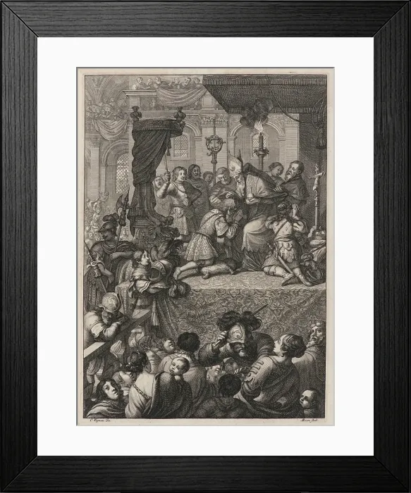 Framed Print : The coronation of Charles VII in the Rheims Cathedral, 17 July 1429, c1657. Creator: Bosse, Abraham (1602-1676) Framed Print : The coronation of Charles VII in the Rheims Cathedral, 17 July 1429, c1657. Creator: Bosse, Abraham (1602-1676)