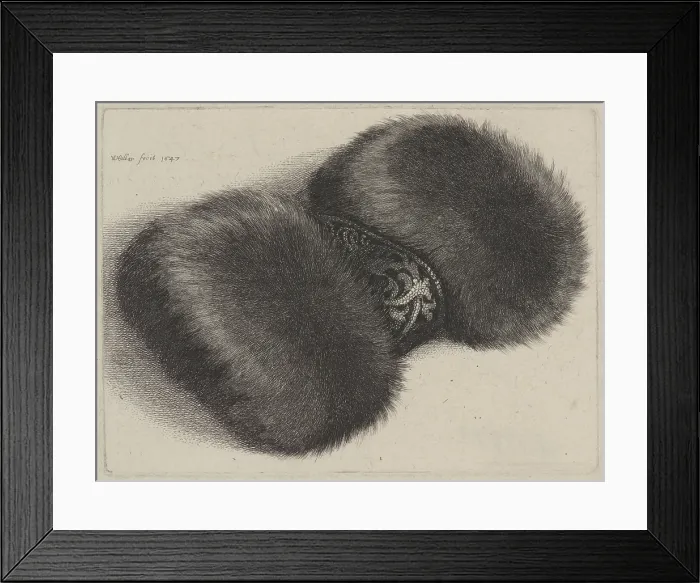 Framed Print : Muff with Brocade Band, 1647. Creator: Hollar, Wenceslaus (1607-1677) Framed Print : Muff with Brocade Band, 1647. Creator: Hollar, Wenceslaus (1607-1677)