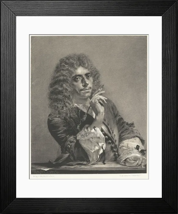 Framed Print : Portrait of the Poet Moliere (1622-1673), 1850. Creator: Menzel, Adolph Friedrich, von (1815-1905) Framed Print : Portrait of the Poet Moliere (1622-1673), 1850. Creator: Menzel, Adolph Friedrich, von (1815-1905)