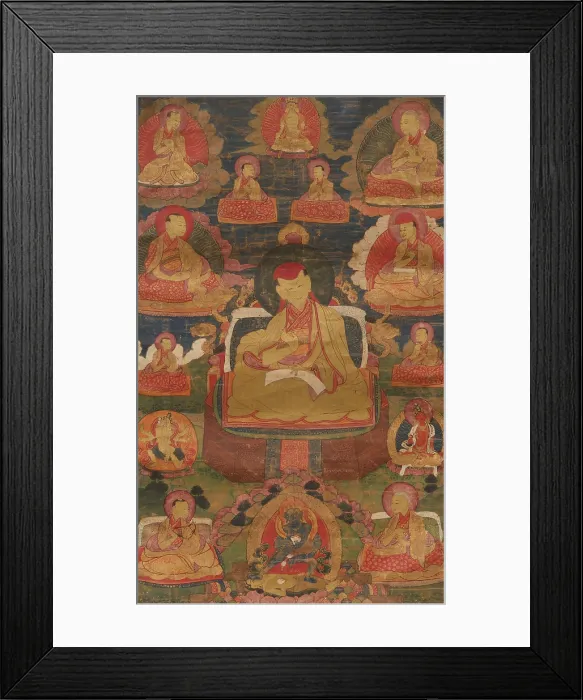 Framed Print : Thangka of Namkha Pelzang (1535-1602), 18th century. Creator: Tibetan culture Framed Print : Thangka of Namkha Pelzang (1535-1602), 18th century. Creator: Tibetan culture