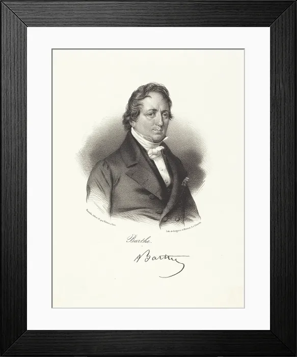 Framed Print : Portrait of Felix Barthe (1795-1863). Creator: Gregoire et Deneux (active 1842-1860) Framed Print : Portrait of Felix Barthe (1795-1863). Creator: Gregoire et Deneux (active 1842-1860)