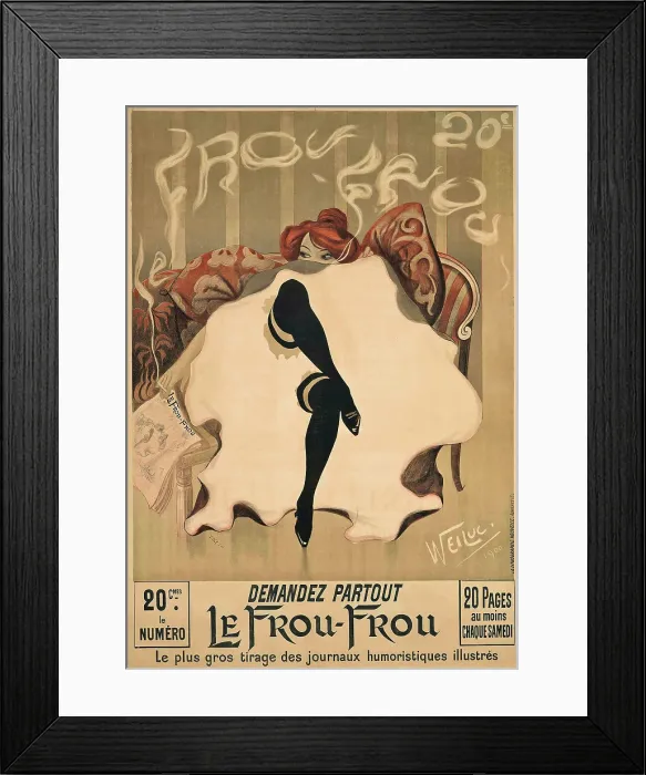 Framed Print : Le Frou-Frou, c1900. Creator: Weiluc, (Lucien-Henri Weil) (1873-1947) Framed Print : Le Frou-Frou, c1900. Creator: Weiluc, (Lucien-Henri Weil) (1873-1947)