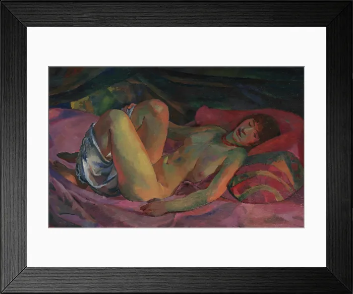 Framed Print : Nude on a Red Divan, 1914. Creator: Weisgerber, Albert (1878-1915) Framed Print : Nude on a Red Divan, 1914. Creator: Weisgerber, Albert (1878-1915)