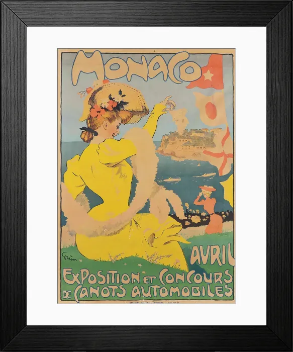 Framed Print : Monaco. Exposition et Concours de Canots Automobiles, c1908. Creator: Grun, Jules-Alexandre (1868-1938) Framed Print : Monaco. Exposition et Concours de Canots Automobiles, c1908. Creator: Grun, Jules-Alexandre (1868-1938)