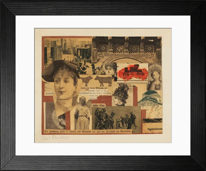 Framed Print : Untitled (The action takes place in Thebes), 1922. Creator: Schwitters, Kurt (1887-1948) Framed Print : Untitled (The action takes place in Thebes), 1922. Creator: Schwitters, Kurt (1887-1948)