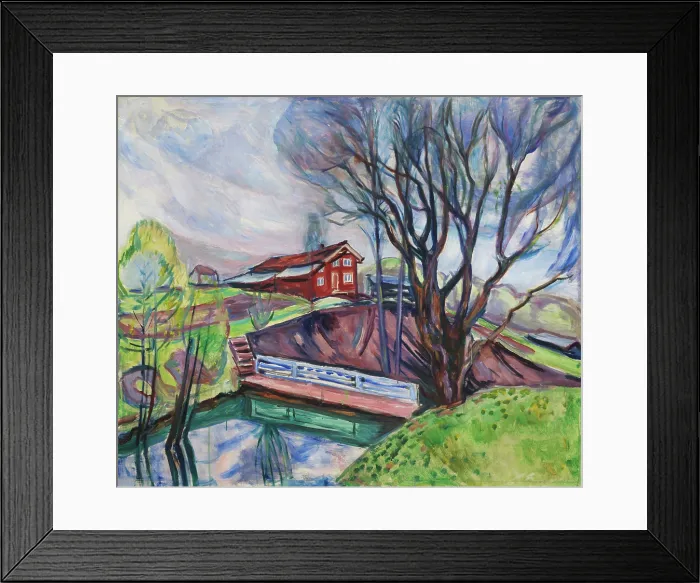 Framed Print : The Red House (Det rode hus), 1926. Creator: Munch, Edvard (1863-1944) Framed Print : The Red House (Det rode hus), 1926. Creator: Munch, Edvard (1863-1944)