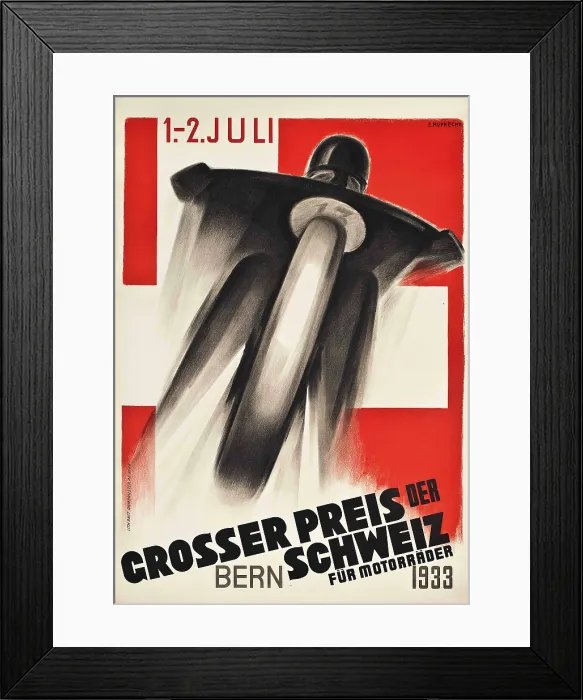 Framed Print : Swiss Grand Prix, 1933. Creator: Ruprecht, Ernst (1891-1954) Framed Print : Swiss Grand Prix, 1933. Creator: Ruprecht, Ernst (1891-1954)
