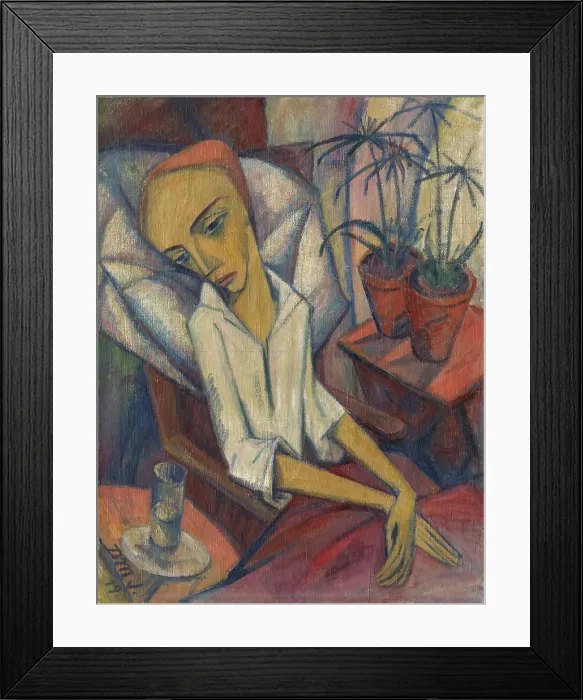 Framed Print : The Sick Girl, 1919. Creator: Maetzel-Johannsen, Dorothea (1886-1930) Framed Print : The Sick Girl, 1919. Creator: Maetzel-Johannsen, Dorothea (1886-1930)