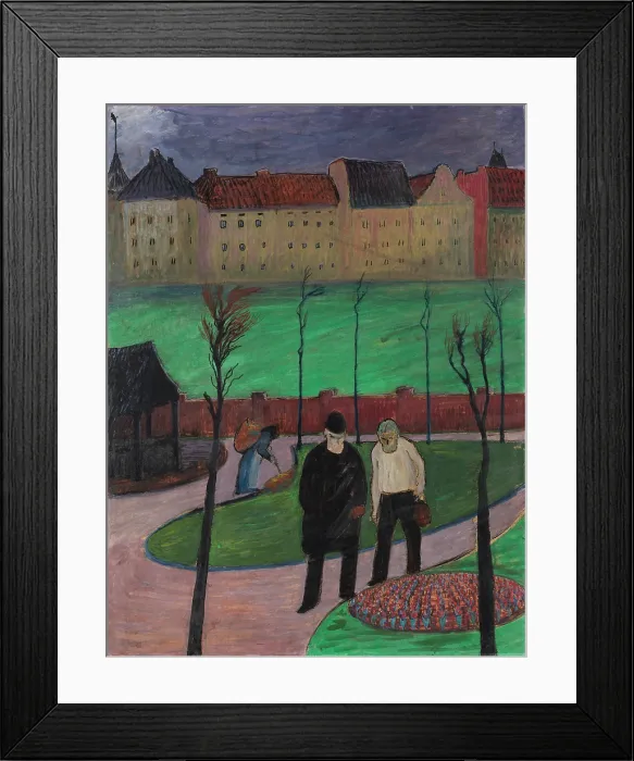 Framed Print : At the flowerbed, c1910-1913. Creator: Werefkin, Marianne, von (1860-1938) Framed Print : At the flowerbed, c1910-1913. Creator: Werefkin, Marianne, von (1860-1938)