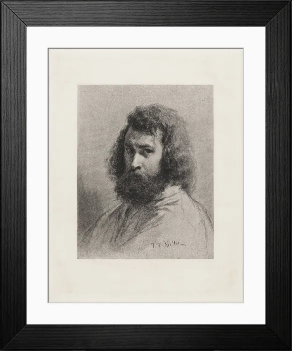 Framed Print : Self-portrait, c1846. Creator: Millet, Jean-Francois (1814-1875) Framed Print : Self-portrait, c1846. Creator: Millet, Jean-Francois (1814-1875)