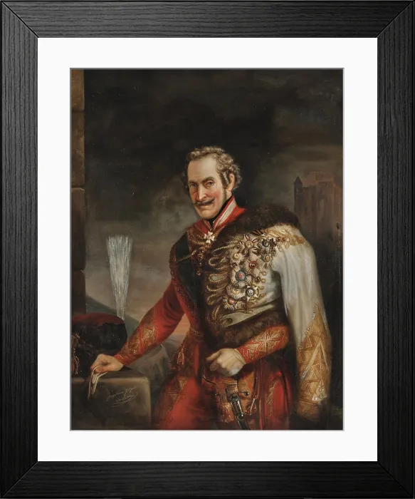 Framed Print : Portrait of Prince Ferdinand Georg August of Saxe-Coburg and Gotha (1785-1851), 1st half of 19th cen Creator: Gotzel-Sepolina, Josephine (1800-1882) Framed Print : Portrait of Prince Ferdinand Georg August of Saxe-Coburg and Gotha (1785-1851), 1st half of 19th cen Creator: Gotzel-Sepolina, Josephine (1800-1882)