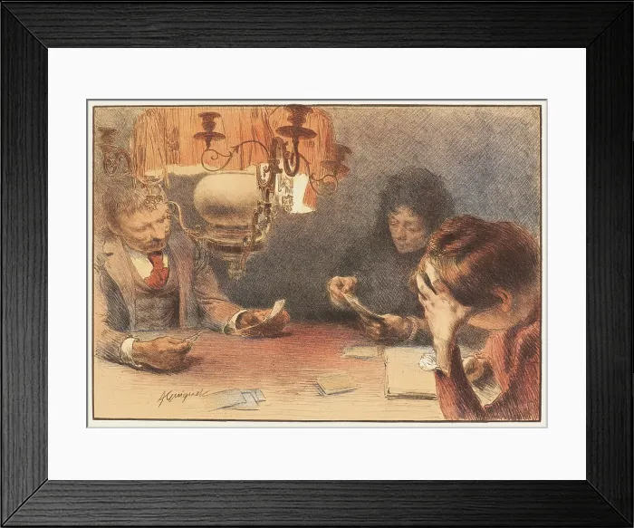 Framed Print : The Lamp, c1898. Creator: Guignet, Jean-Adrien (1816-1854) Framed Print : The Lamp, c1898. Creator: Guignet, Jean-Adrien (1816-1854)