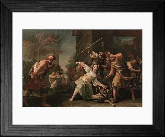 Framed Print : Ascanius shoots the stag of Silvia, 1779. Creator: Gallinoni, Paolo (active 1778-1779) Framed Print : Ascanius shoots the stag of Silvia, 1779. Creator: Gallinoni, Paolo (active 1778-1779)