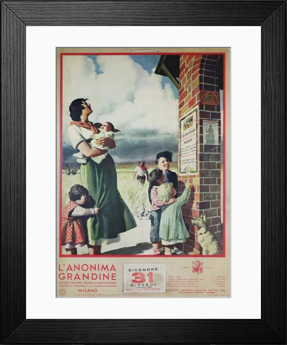 Framed Print : Assicurazioni Generali S.p.A. 1936. Creator: Boccasile, Gino (1901-1952) Framed Print : Assicurazioni Generali S.p.A. 1936. Creator: Boccasile, Gino (1901-1952)