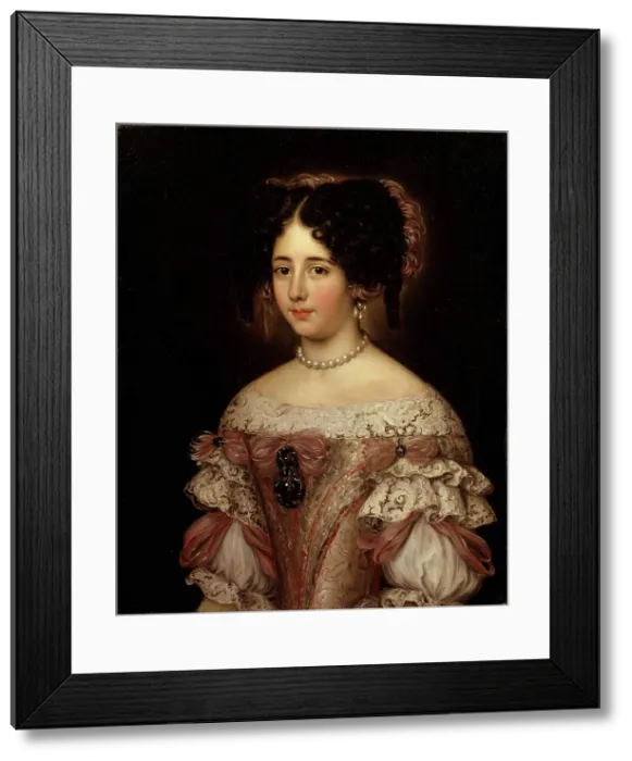 Framed Print : Portrait of Hortense Mancini (1646-1699), Duchesse Mazarin, 1677-1679. Creator: Voet, Jacob Ferdinand (1639-1689) Framed Print : Portrait of Hortense Mancini (1646-1699), Duchesse Mazarin, 1677-1679. Creator: Voet, Jacob Ferdinand (1639-1689)