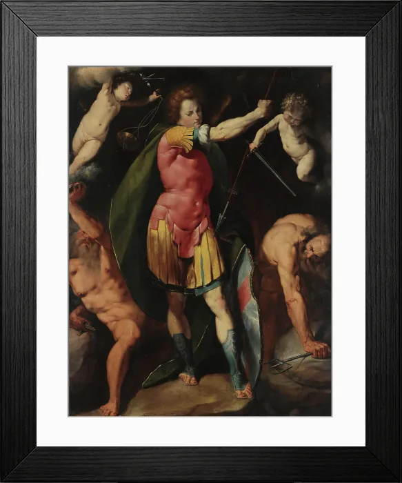 Framed Print : Saint Michael the Archangel, 1605-1609. Creator: Crespi, Giovanni Battista (1573-1632) Framed Print : Saint Michael the Archangel, 1605-1609. Creator: Crespi, Giovanni Battista (1573-1632)