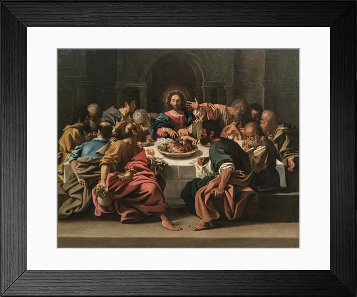Framed Print : The Last Supper, 1611. Creator: Schedone (Schidone), Bartolomeo (1570-1615) Framed Print : The Last Supper, 1611. Creator: Schedone (Schidone), Bartolomeo (1570-1615)
