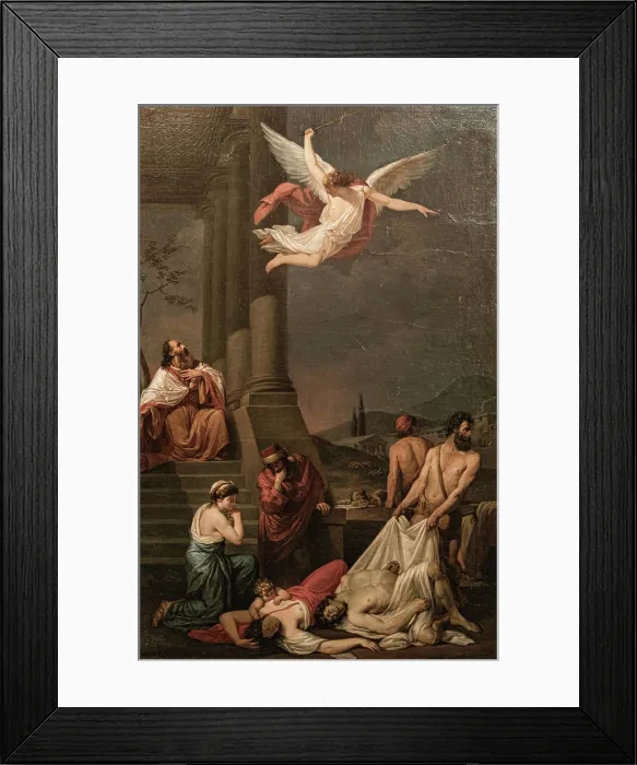 Framed Print : David chooses the plague, 1786. Creator: Daelli, Filippo (active End of 18th cen.) Framed Print : David chooses the plague, 1786. Creator: Daelli, Filippo (active End of 18th cen.)