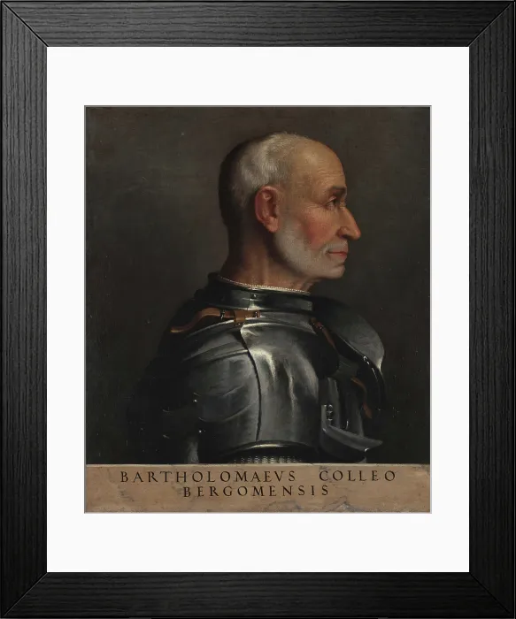 Framed Print : Portrait of Bartolomeo Colleoni, 1566-1568. Creator: Moroni, Giovan Battista (1520 / 25-1578) Framed Print : Portrait of Bartolomeo Colleoni, 1566-1568. Creator: Moroni, Giovan Battista (1520 / 25-1578)
