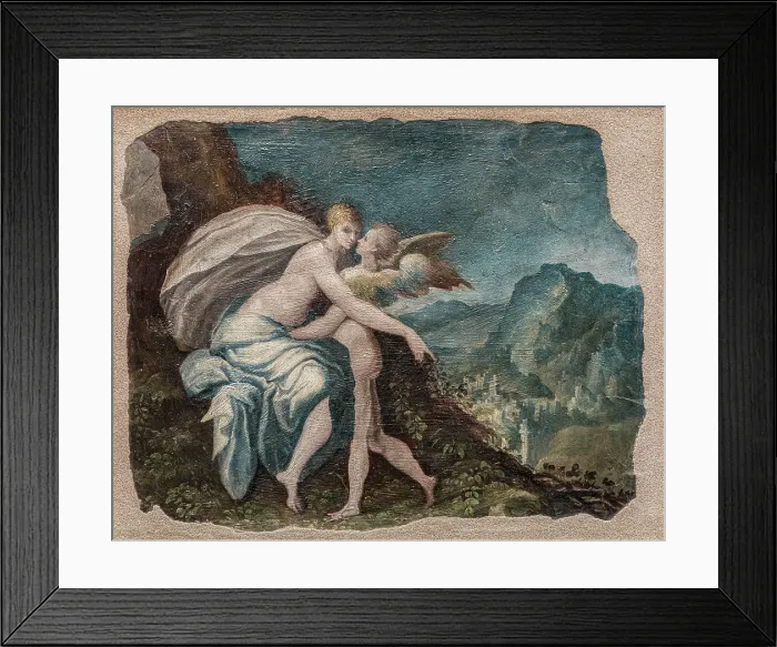 Framed Print : Cupid and Psyche, 1566. Creator: Zanguidi (Bertoia), Jacopo (1544-1574) Framed Print : Cupid and Psyche, 1566. Creator: Zanguidi (Bertoia), Jacopo (1544-1574)