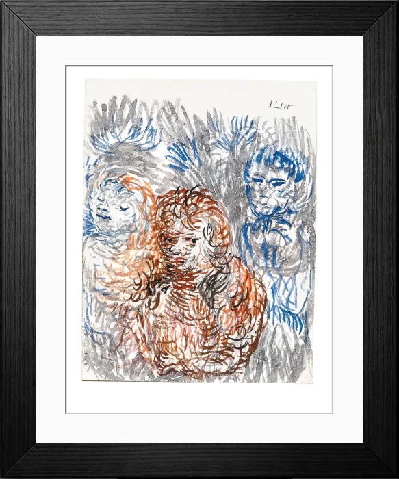 Framed Print : Sisters And Young Boy, 1933. Creator: Klee, Paul (1879-1940) Framed Print : Sisters And Young Boy, 1933. Creator: Klee, Paul (1879-1940)