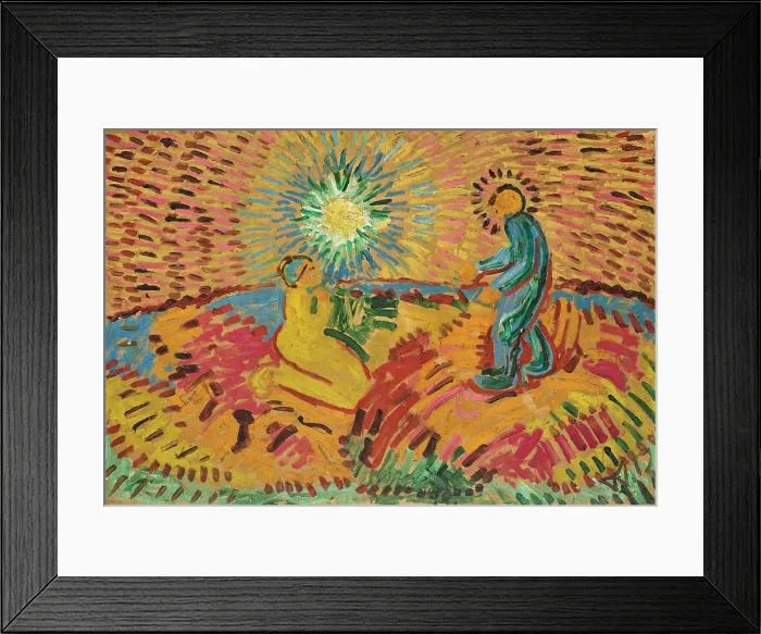 Framed Print : Christ and the Woman Taken in Adultery, 1912. Creator: Morgner, Wilhelm (1891-1917) Framed Print : Christ and the Woman Taken in Adultery, 1912. Creator: Morgner, Wilhelm (1891-1917)