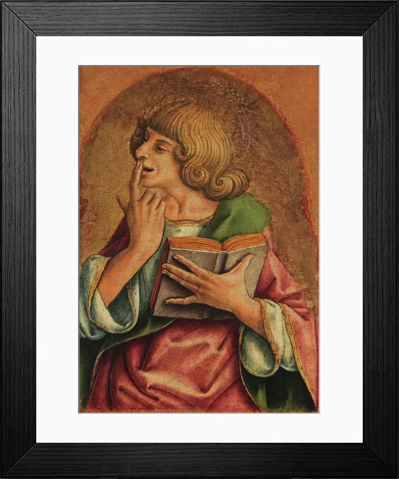 Framed Print : Saint John the Evangelist, 1472. Creator: Crivelli, Carlo (c. 1435-c. 1495) Framed Print : Saint John the Evangelist, 1472. Creator: Crivelli, Carlo (c. 1435-c. 1495)