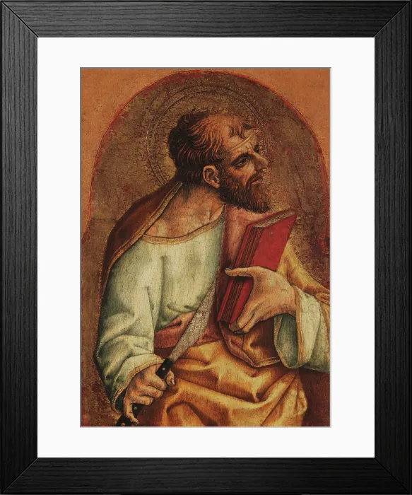 Framed Print : Saint Bartholomew, 1472. Creator: Crivelli, Carlo (c. 1435-c. 1495) Framed Print : Saint Bartholomew, 1472. Creator: Crivelli, Carlo (c. 1435-c. 1495)
