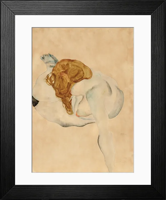Framed Print : Female nude leaning on her arm, 1912. Creator: Schiele, Egon (1890-1918) Framed Print : Female nude leaning on her arm, 1912. Creator: Schiele, Egon (1890-1918)