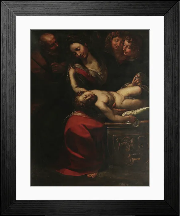 Framed Print : The Holy Family with sleeping Jesus, 1615-1618. Creator: Procaccini, Giulio Cesare (1574-1625) Framed Print : The Holy Family with sleeping Jesus, 1615-1618. Creator: Procaccini, Giulio Cesare (1574-1625)