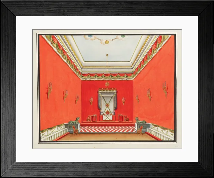 Framed Print : Masonic Lodge. From 'Rite Ecossais Philosophique', c1815. Creator: Anonymous Framed Print : Masonic Lodge. From 'Rite Ecossais Philosophique', c1815. Creator: Anonymous