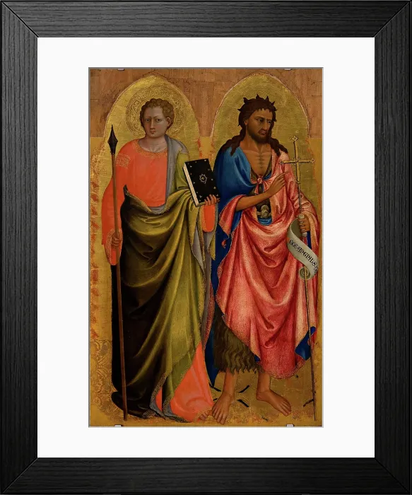 Framed Print : Saint Thomas and Saint John the Baptist, First third of the 15th cen.. Creator: Bicci di Lorenzo (1373-1452) Framed Print : Saint Thomas and Saint John the Baptist, First third of the 15th cen.. Creator: Bicci di Lorenzo (1373-1452)