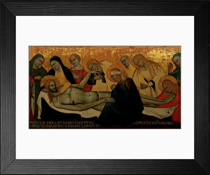 Framed Print : The Lamentation over the Dead Christ, First Half of 14th cen.. Creator: Niccolo di Tommaso (active 1339-1376) Framed Print : The Lamentation over the Dead Christ, First Half of 14th cen.. Creator: Niccolo di Tommaso (active 1339-1376)