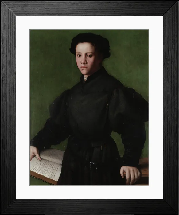 Framed Print : Portrait of Lorenzo Lenzi, c1527. Creator: Bronzino, Agnolo (1503-1572) Framed Print : Portrait of Lorenzo Lenzi, c1527. Creator: Bronzino, Agnolo (1503-1572)