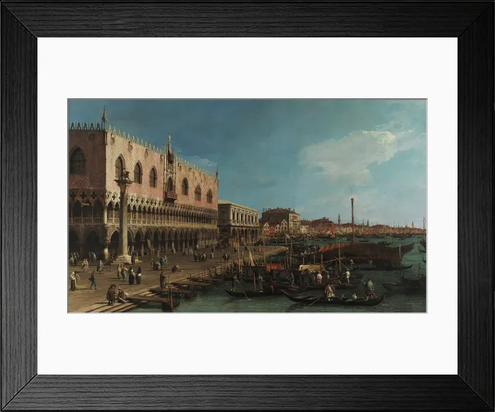 Framed Print : The Pier towards the Riva degli Schiavoni with the Column of Saint Mark, before 1742. Creator: Canaletto (1697-1768) Framed Print : The Pier towards the Riva degli Schiavoni with the Column of Saint Mark, before 1742. Creator: Canaletto (1697-1768)