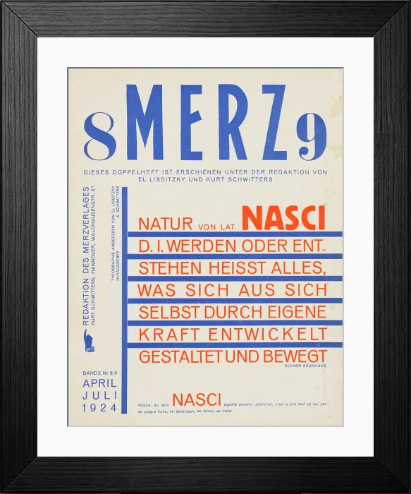Framed Print : Merz 8-9. Nasci. 1924. Creator: Schwitters, Kurt (1887-1948)
