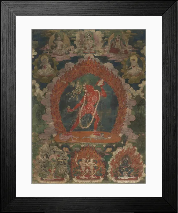 Framed Print : Thangka of Vajrayogini, End of 18th-early 19th century. Creator: Tibetan culture Framed Print : Thangka of Vajrayogini, End of 18th-early 19th century. Creator: Tibetan culture