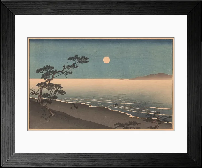 Framed Print : Suma Beach in Moonlight, c1930. Creator: Yoshimune, Utagawa II (1863-1941) Framed Print : Suma Beach in Moonlight, c1930. Creator: Yoshimune, Utagawa II (1863-1941)